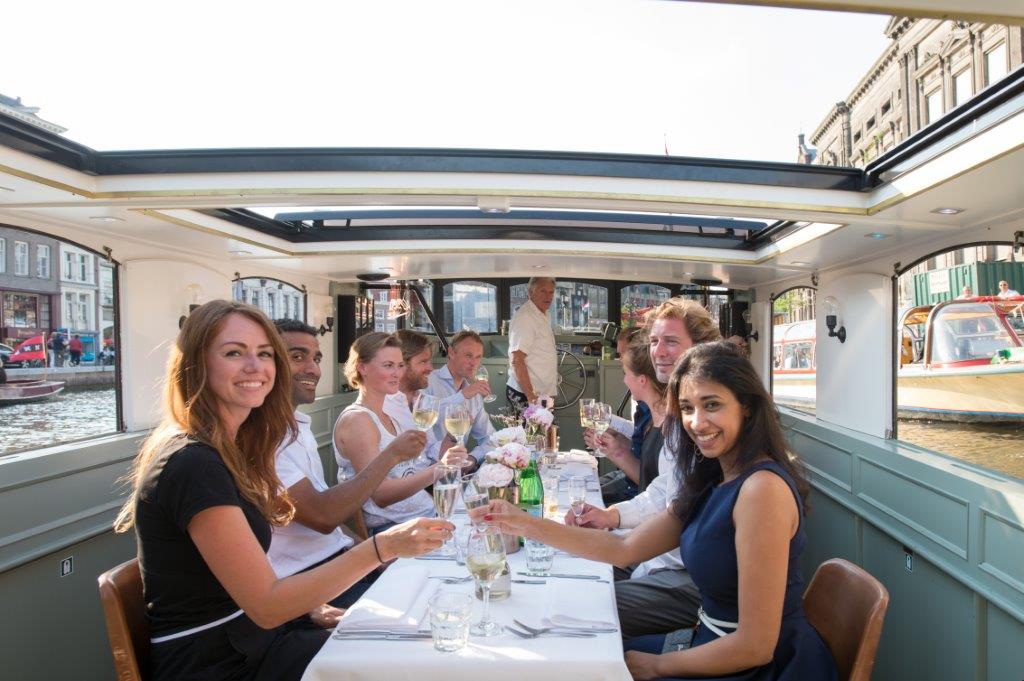 What is dining on a boat?