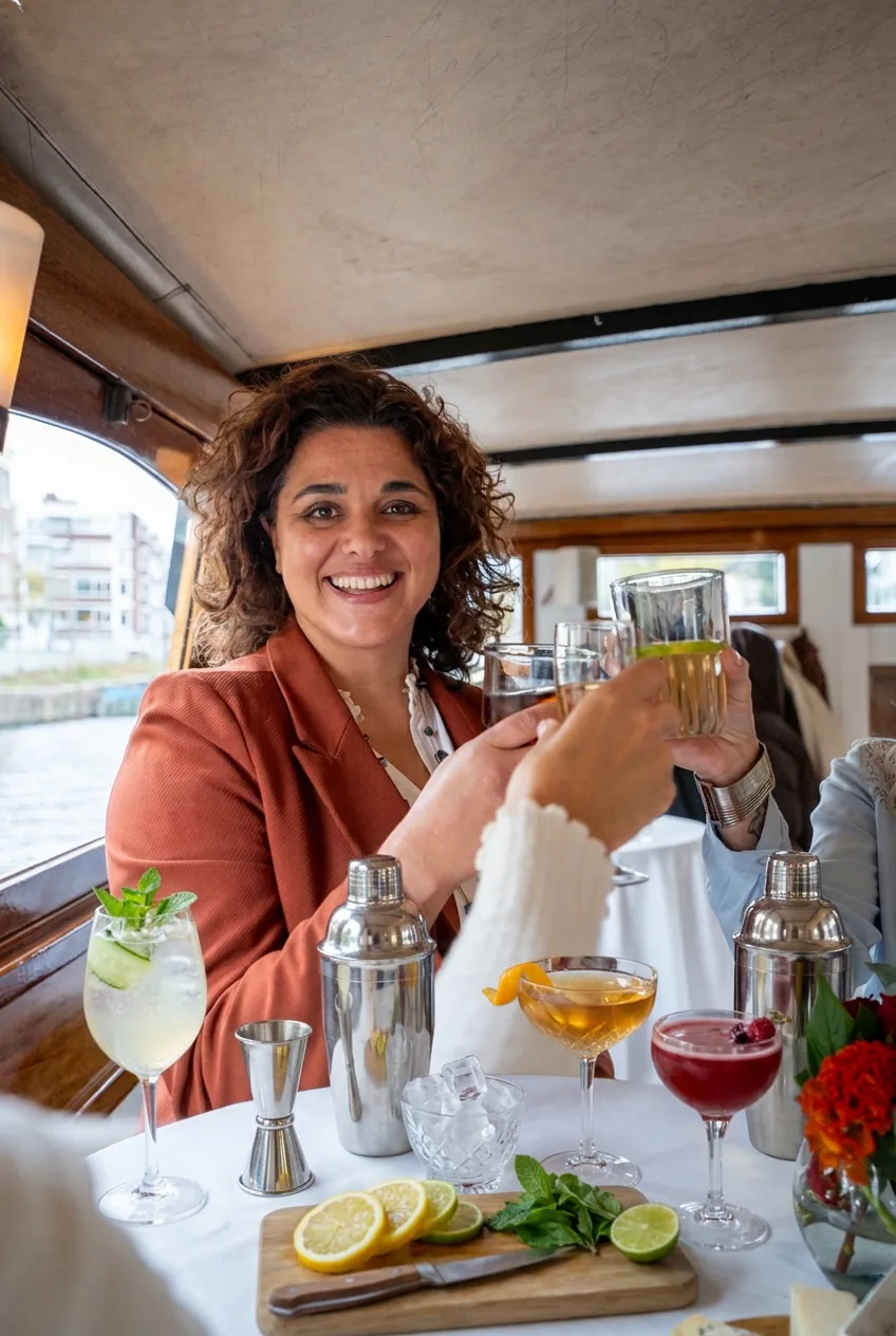 Cocktail-making workshop on a boat in Amsterdam: shake your own on the canals
