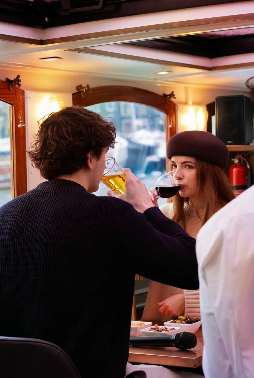 Karaoke on a boat: sing together on Amsterdam's canals